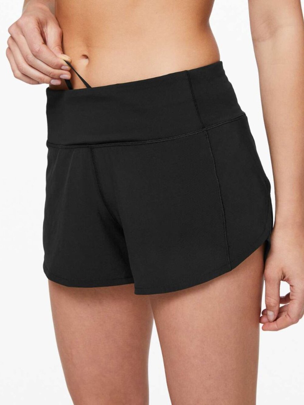 Lululemon Black Speed Up Athletic Running Shorts - Size 4